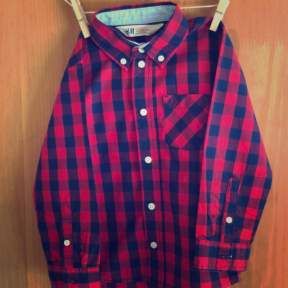 Boys long sleeve button up shirt